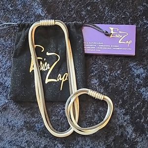 Erica Zap 3 Strand Mesh Necklace & Bracelet